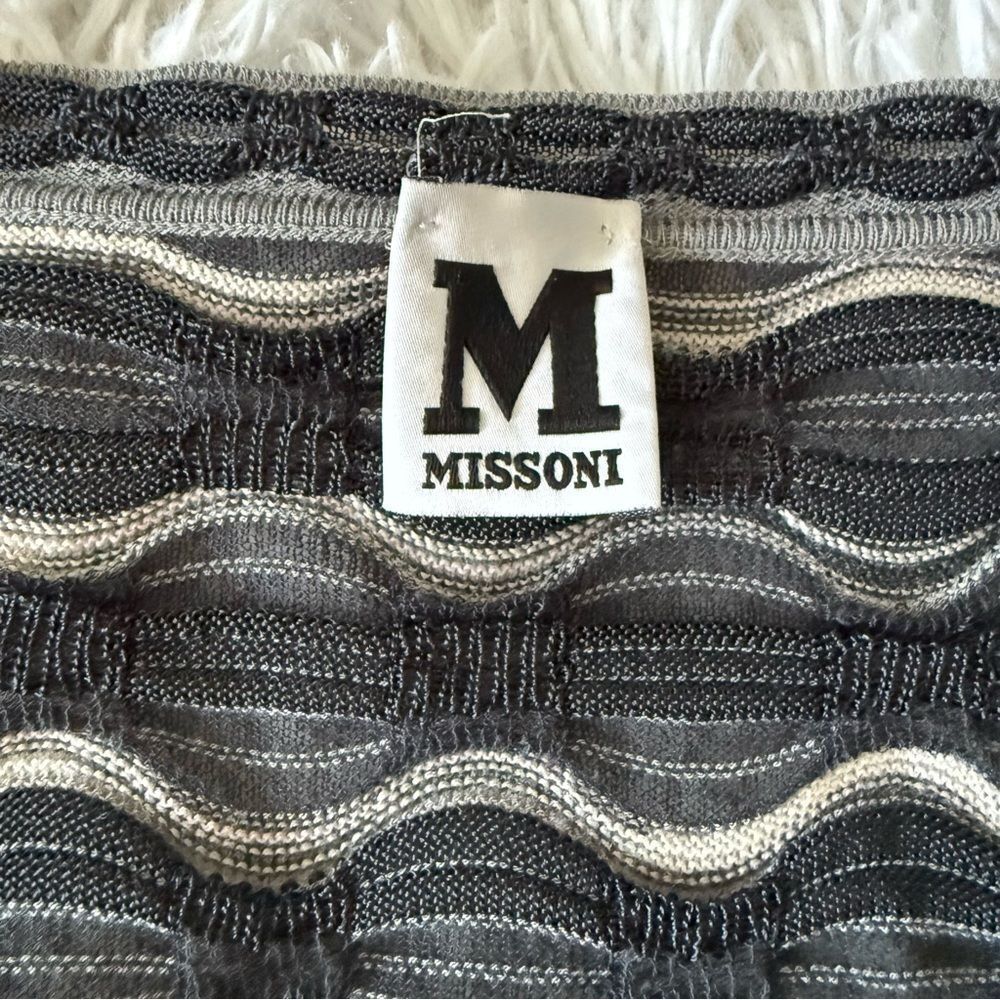 Missoni Gray and Black Geometric Print Wool Blend Sweater Dress Size IT 44 US 8 - Picture 6 of 8